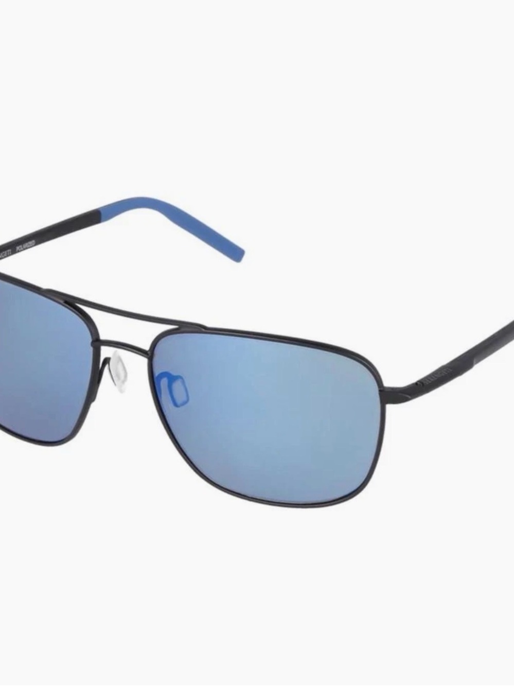 Serengeti Spello 8797 Matte Black with Black Temples and Blue Inside Temple Tips